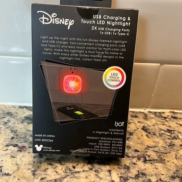 SEND ME OFFER…Disney USB charging & Touch LED nightlight - Picture 3 of 4
